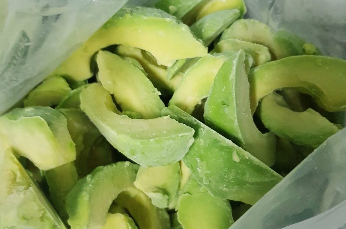 slices avocado hass frozen prime freezing system PFS