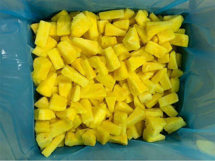 pfs iqf pineapple chunks prime freezing system costa rica