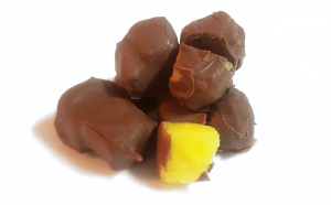 chocobites pineapple piña Chocolate Covered Frozen Fruits saluzzo